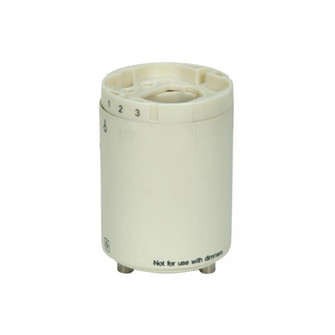 Smooth Phenolic Electronic Self-Ballasted CFL Lampholder; 120V, 60Hz, 0.20A; 18W G24q-2 And GX24q-2; (27|80/1847)