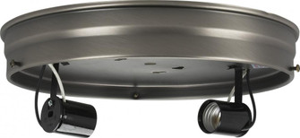 10'' 2-Light Ceiling Pan; Brushed Nickel Finish; Includes Hardware; 60W Max (27|90/1433)