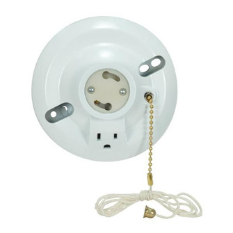 GU24 Fluorescent White Phenolic Receptacles with Screw Terminals (27|90/2483)