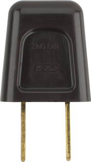 Quick Connect Plug; Polarized; 18/2 SPT-2; 6A-125V; Brown Finish (27|90/2608)