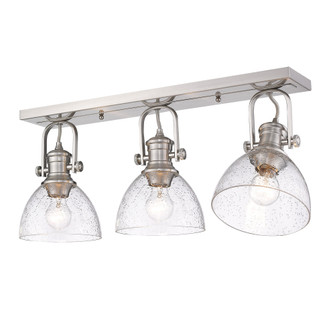 Yep by Golden Lighting Hines 3-light Semi-Flush Mount in Pewter (36|3118-3SF PW-SD)