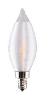2 Watt CA11 LED Filament; Satin Spun Clear; Candelabra base; 2700K; 120 Volt; Carded (27|S11304)