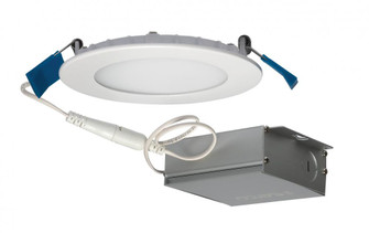 10 watt LED Direct Wire Downlight; Edge-lit; 4 inch; 4000K; 120 volt; Dimmable; Round; Remote Driver (27|S11601)