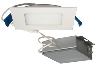 10 watt LED Direct Wire Downlight; Edge-lit; 4 inch; 4000K; 120 volt; Dimmable; Square; Remote (27|S11610)