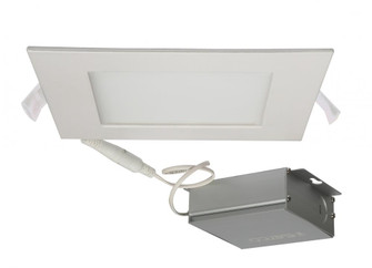 12 watt LED Direct Wire Downlight; Edge-lit; 6 inch; 3000K; 120 volt; Dimmable; Square; Remote (27|S11612)