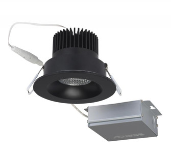 12 watt LED Direct Wire Downlight; 3.5 inch; 3000K; 120 volt; Dimmable; Round; Remote Driver; Black (27|S11631)