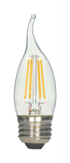 5.5 Watt CA10 LED Filament; Clear; Medium base; 2700K; 120 Volt; 2-Card (27|S21727)