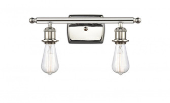 Bare Bulb - 2 Light - 16 inch - Polished Nickel - Bath Vanity Light (3442|516-2W-PN-LED)