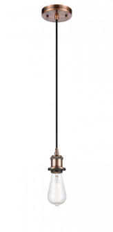 Bare Bulb - 1 Light - 5 inch - Antique Copper - Cord hung - Mini Pendant (3442|516-1P-AC)