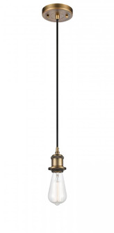 Bare Bulb - 1 Light - 5 inch - Brushed Brass - Cord hung - Mini Pendant (3442|516-1P-BB)