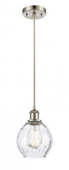 Waverly - 1 Light - 6 inch - Brushed Satin Nickel - Cord hung - Mini Pendant (3442|516-1P-SN-G362)