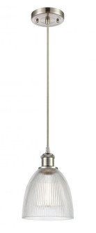 Castile - 1 Light - 6 inch - Brushed Satin Nickel - Cord hung - Mini Pendant (3442|516-1P-SN-G382-LED)