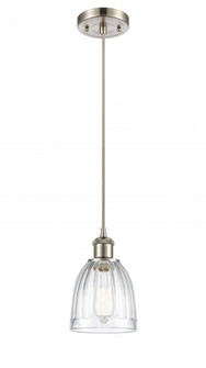 Brookfield - 1 Light - 6 inch - Brushed Satin Nickel - Cord hung - Mini Pendant (3442|516-1P-SN-G442)