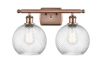 Twisted Swirl 2 Light Bath Vanity Light part of the Ballston Collection (3442|516-2W-AC-G1214-8)