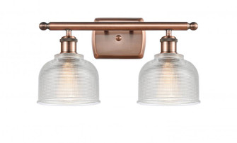 Dayton - 2 Light - 16 inch - Antique Copper - Bath Vanity Light (3442|516-2W-AC-G412)