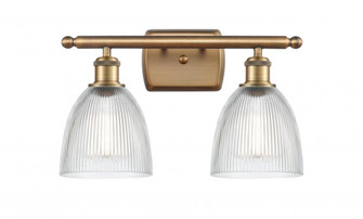 Castile - 2 Light - 16 inch - Brushed Brass - Bath Vanity Light (3442|516-2W-BB-G382)