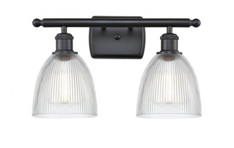 Castile - 2 Light - 16 inch - Matte Black - Bath Vanity Light (3442|516-2W-BK-G382)