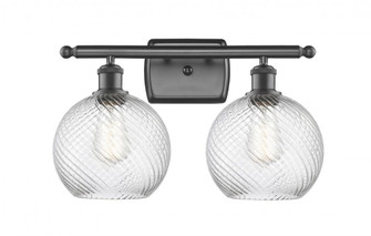 Twisted Swirl 2 Light Bath Vanity Light part of the Ballston Collection (3442|516-2W-OB-G1214-8)