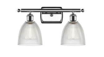 Castile - 2 Light - 16 inch - Polished Chrome - Bath Vanity Light (3442|516-2W-PC-G382-LED)