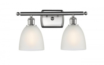 Castile - 2 Light - 16 inch - Brushed Satin Nickel - Bath Vanity Light (3442|516-2W-SN-G381-LED)