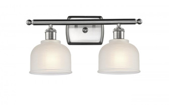 Dayton - 2 Light - 16 inch - Brushed Satin Nickel - Bath Vanity Light (3442|516-2W-SN-G411-LED)