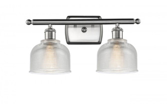 Dayton - 2 Light - 16 inch - Brushed Satin Nickel - Bath Vanity Light (3442|516-2W-SN-G412)
