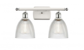 Castile - 2 Light - 16 inch - White Polished Chrome - Bath Vanity Light (3442|516-2W-WPC-G382)
