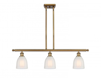Brookfield - 3 Light - 36 inch - Brushed Brass - Stem hung - Island Light (3442|516-3I-BB-G441-LED)