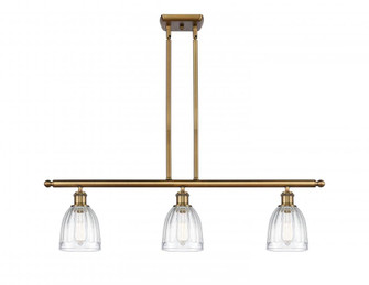 Brookfield - 3 Light - 36 inch - Brushed Brass - Stem hung - Island Light (3442|516-3I-BB-G442-LED)