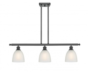 Castile - 3 Light - 36 inch - Matte Black - Stem hung - Island Light (3442|516-3I-BK-G381)