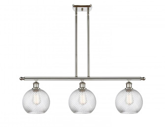 Twisted Swirl 3 Light Island Light part of the Ballston Collection (3442|516-3I-PN-G1214-8-LED)