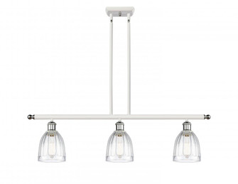 Brookfield - 3 Light - 36 inch - White Polished Chrome - Stem hung - Island Light (3442|516-3I-WPC-G442)