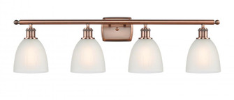 Castile - 4 Light - 36 inch - Antique Copper - Bath Vanity Light (3442|516-4W-AC-G381-LED)