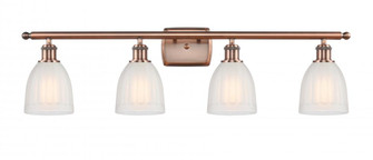 Brookfield - 4 Light - 36 inch - Antique Copper - Bath Vanity Light (3442|516-4W-AC-G441-LED)