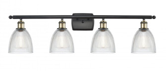 Castile - 4 Light - 36 inch - Black Antique Brass - Bath Vanity Light (3442|516-4W-BAB-G382-LED)