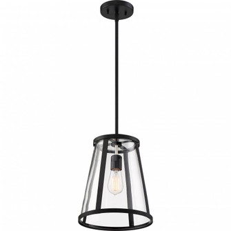 Bruge - 1 Light Pendant - with Clear Glass - Matte Black Finish (81|60/6699)