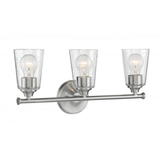 Bransel - 3 Light Vanity with Seeded Glass - Brushed Nickel Finish (81|60/7183)