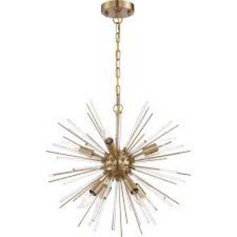 Cirrus - 8 Light Chandelier - with Glass Rods - Vintage Brass Finish (81|60/6994)