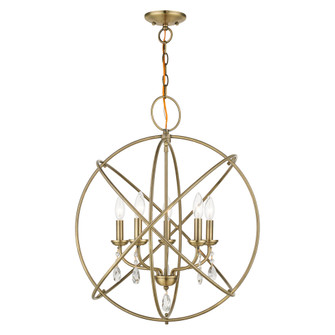 5 Lt Antique Brass Chandelier (108|40905-01)