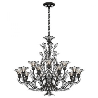 Rivendell 16 Light 120V Chandelier in Black with Clear Crystals from Swarovski (168|7864-51S)