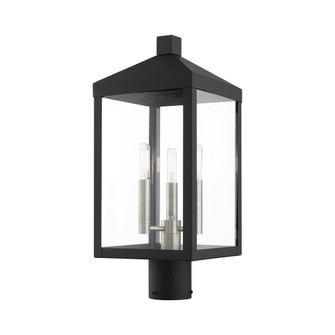 3 Lt Black Outdoor Post Top Lantern (108|20592-04)