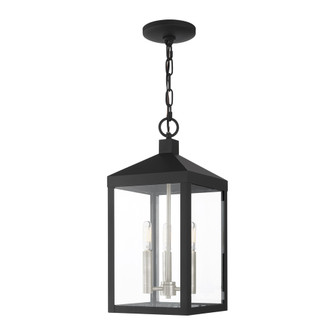 3 Lt Black Outdoor Pendant Lantern (108|20593-04)