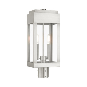 2 Lt Brushed Nickel Outdoor Post Top Lantern (108|21236-91)