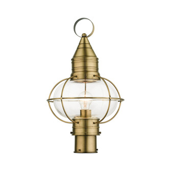 1 Lt Antique Brass Outdoor Post Top Lantern (108|26905-01)