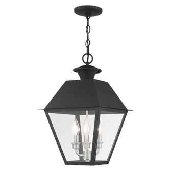 3 Lt Black Outdoor Pendant Lantern (108|27220-04)