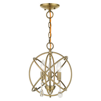 3 Lt Antique Brass Convertible Chandelier / Semi Flush (108|40903-01)
