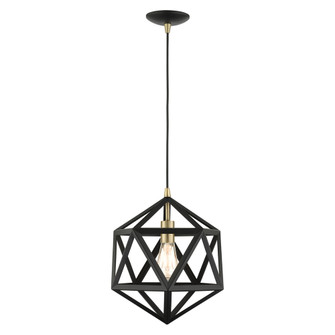 1 Lt Textured Black Pendant (108|41328-14)