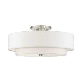 6 Lt Brushed Nickel Semi Flush (108|45799-91)