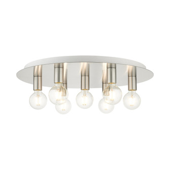 7 Lt Brushed Nickel Flush Mount (108|45876-91)