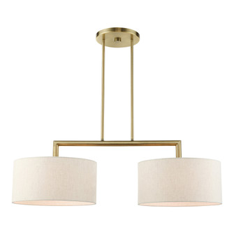 2 Lt Antique Brass Linear Chandelier (108|49292-01)